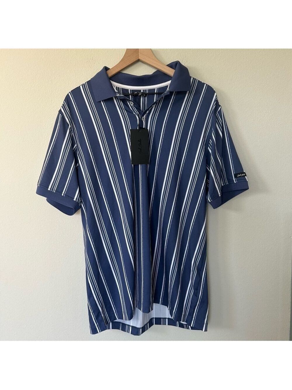 Bad Birdie Winning Streak Polo Mens XL Cobalt Blue Golf Performance NWT - Picture 1 of 5
